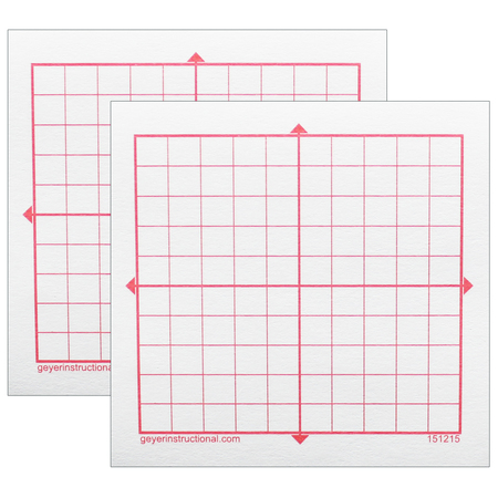 GEYER Graphing 3M Post-it Notes, XY Axis, 10 x 10 Grid, 4 Pads, PK2 151215